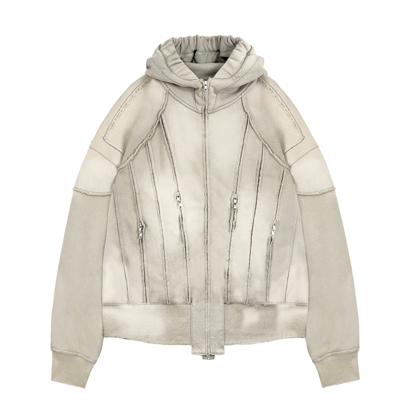 INUIT: Slashstorm Weathered Zip-up Hoodie (Washed Beige)