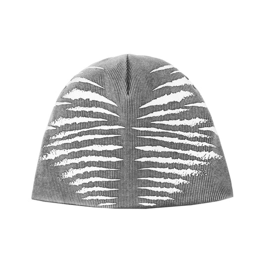 INUIT : Reversible Imprint Ribbed Beanie (Washed Light Gray)
