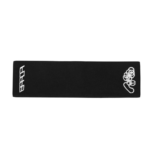 INUIT : Reversible Imprint Ribbed Hairband (Black)
