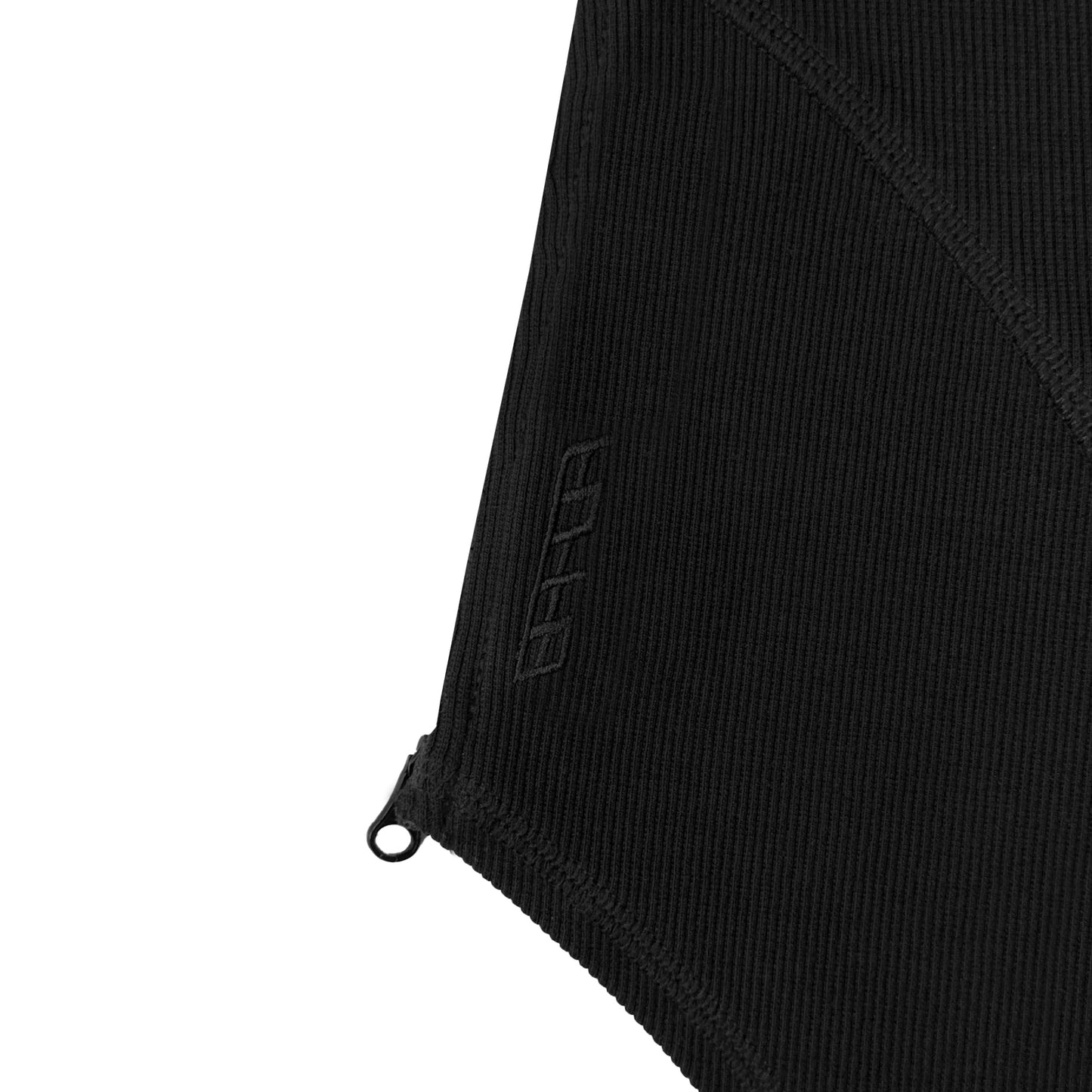 INUIT: Pattern-Carved Rib Skirt (Black)