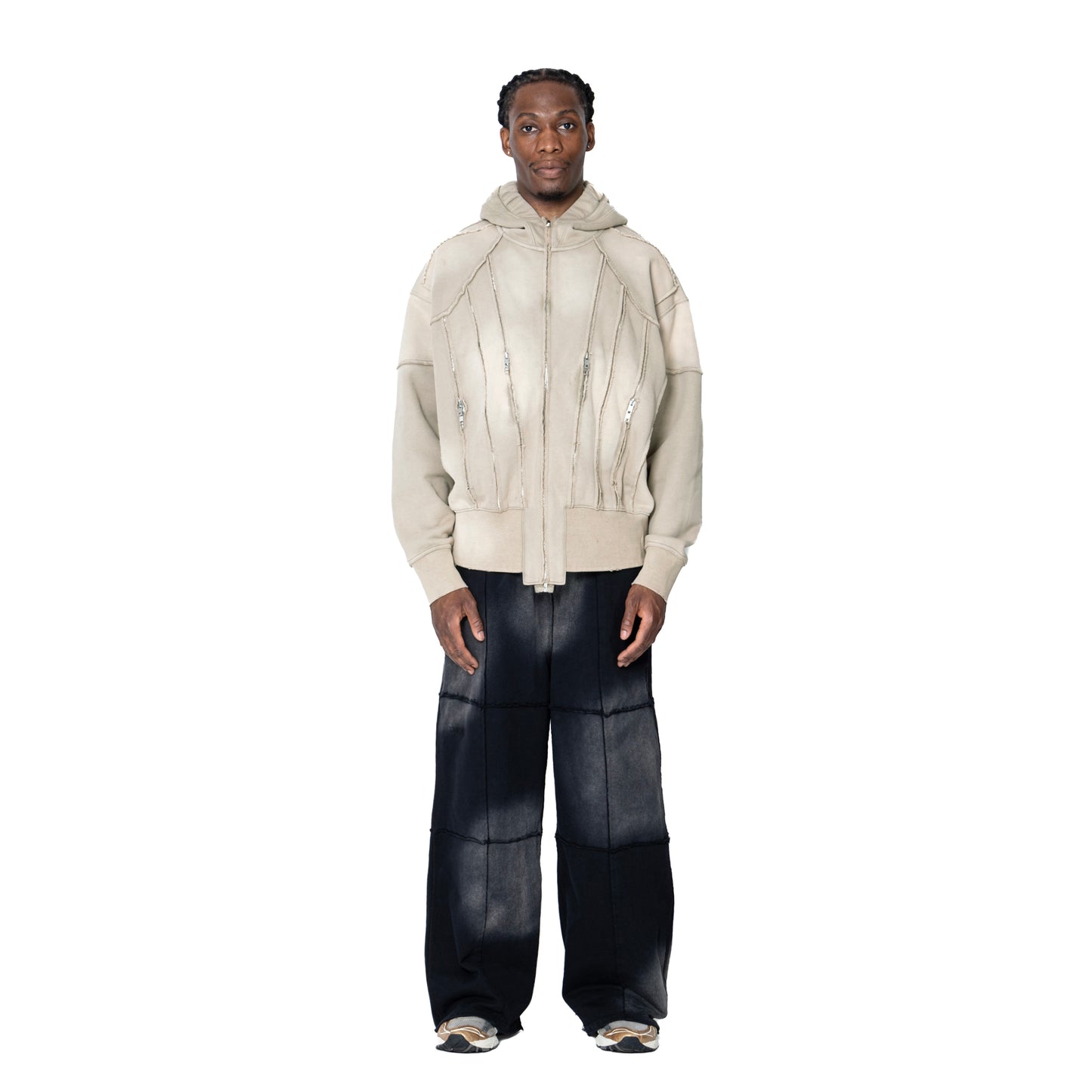 INUIT: Slashstorm Weathered Zip-up Hoodie (Washed Beige)