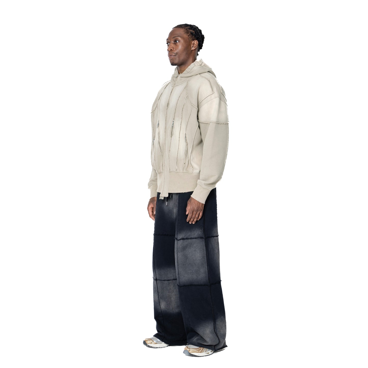 INUIT: Slashstorm Weathered Zip-up Hoodie (Washed Beige)